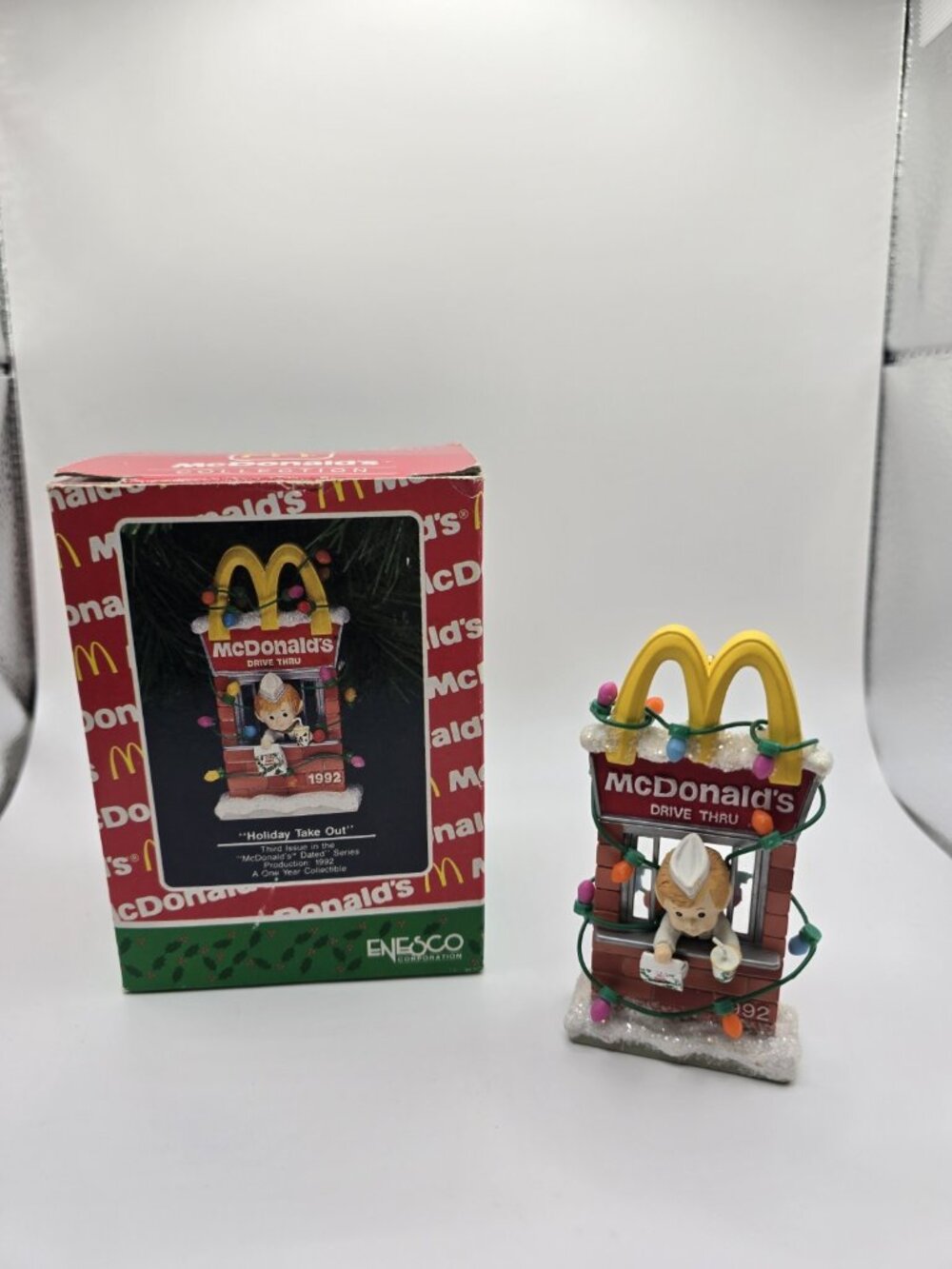 McDonald's Enesco "Holiday Take Out" Christmas  1992 593508 Vintage